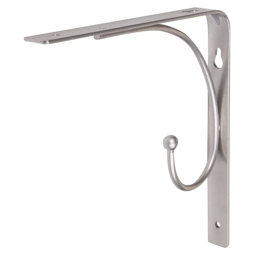 Кронштейн Сван 20х20 см нагрузка до 20 кг цвет шампань LARVIJ STLM-2113918