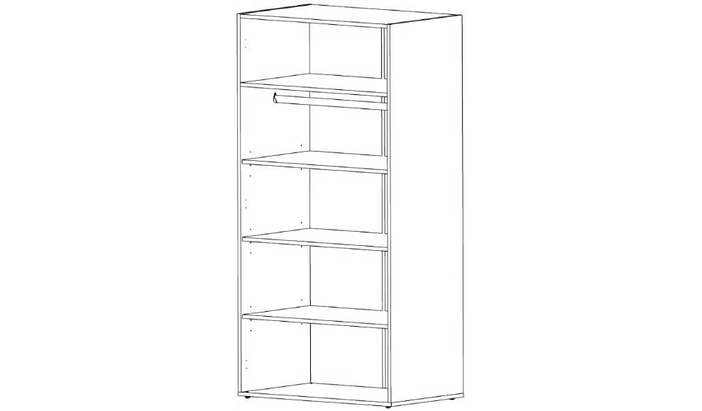 Шкаф двухдверный детский малый "Продленка" МАНДАРИН ПРОДЛЕНКА 178748 Белый Santreyd  - Вид №2