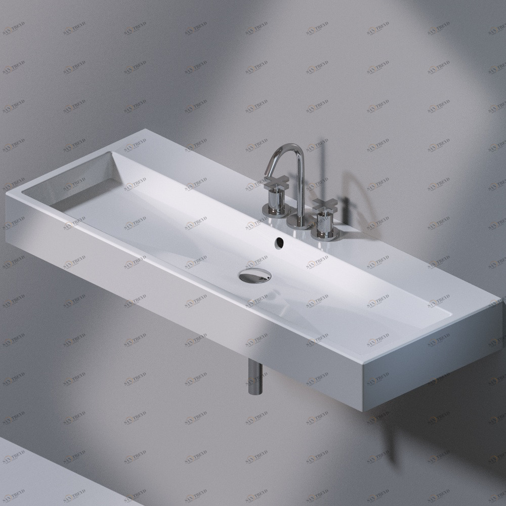 L279T1R3V4.217 Подвесная раковина настенная прямоугольная A. e T. Italia Tank серая AeT ITALIA