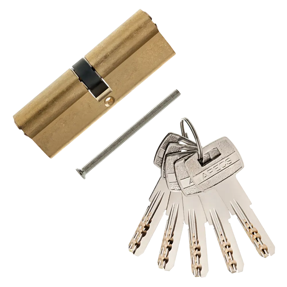 Цилиндр Apecs SM-90-G, 45x45 мм, ключ/ключ, цвет золото ЦИЛИНДР APECS SM-90-G КЛЮЧ-КЛЮЧ STLM-2070054 - Вид №1