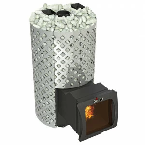 Печь для бани GRILL'D Violet World Steel Romb Long Window Max PRO с закрытой каменкой