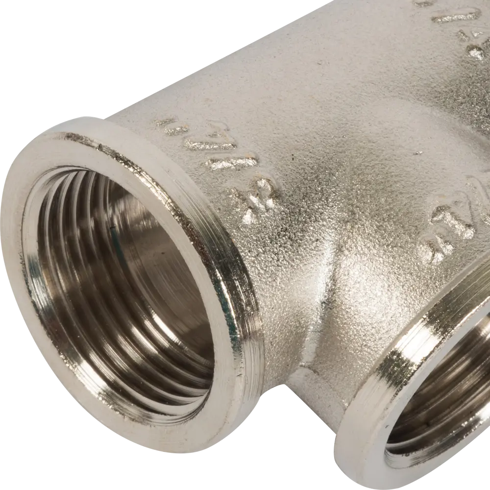 Тройник Valtec внутренняя резьба 3/4" никелированная латунь STLM-2208126 - Вид №1