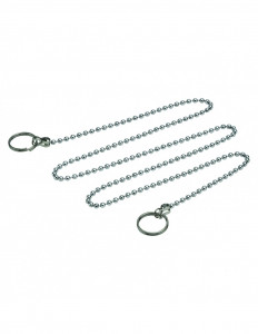 008400 000 01  В комплект входят разрезные кольца из бисерной цепочки, Д. 3,2 мм, Л. 700 мм, нержавеющая сталь Valentin Хром