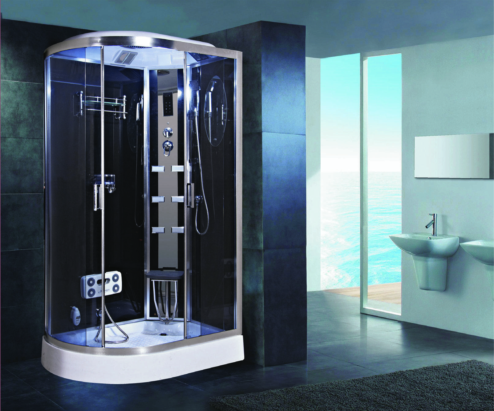 Душевая кабина NG-904-01R (1310х800х2200) низкий поддон(16см)  стекло ТОНИРОВАННОЕ Niagara Ultra 9040135R