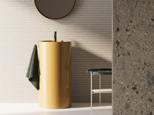 Керамическая круглая отдельно стоящая раковина