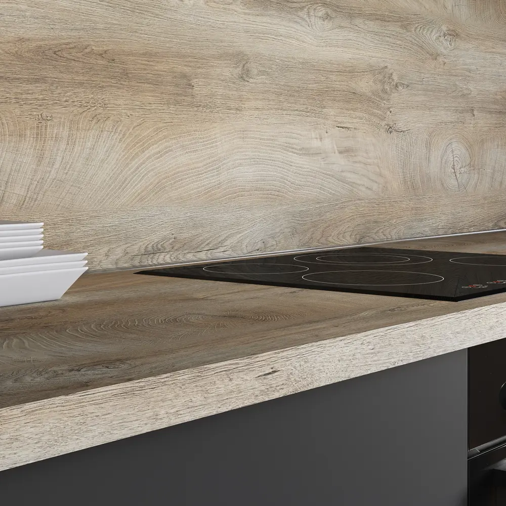 Стеновая панель Зея 300x0.6x65 см ДСП цвет серый DELINIA STLM-2081206 - Вид №3