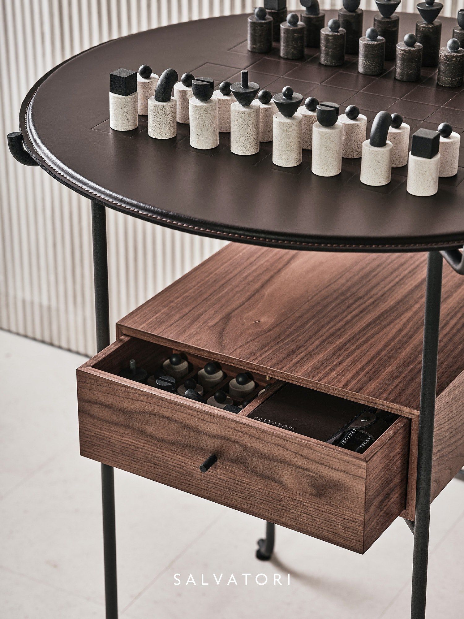 Шахматный стол из кожи Salvatori флирт ARCH-00104174 - Вид №3