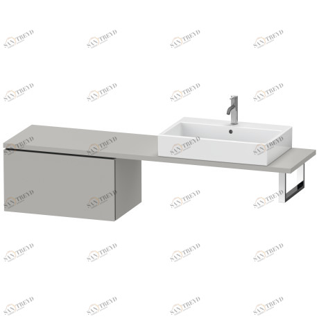 LC584300707 L-Cube Шкафчик для компактной консоли Бетонно-серый матовый декор Duravit
