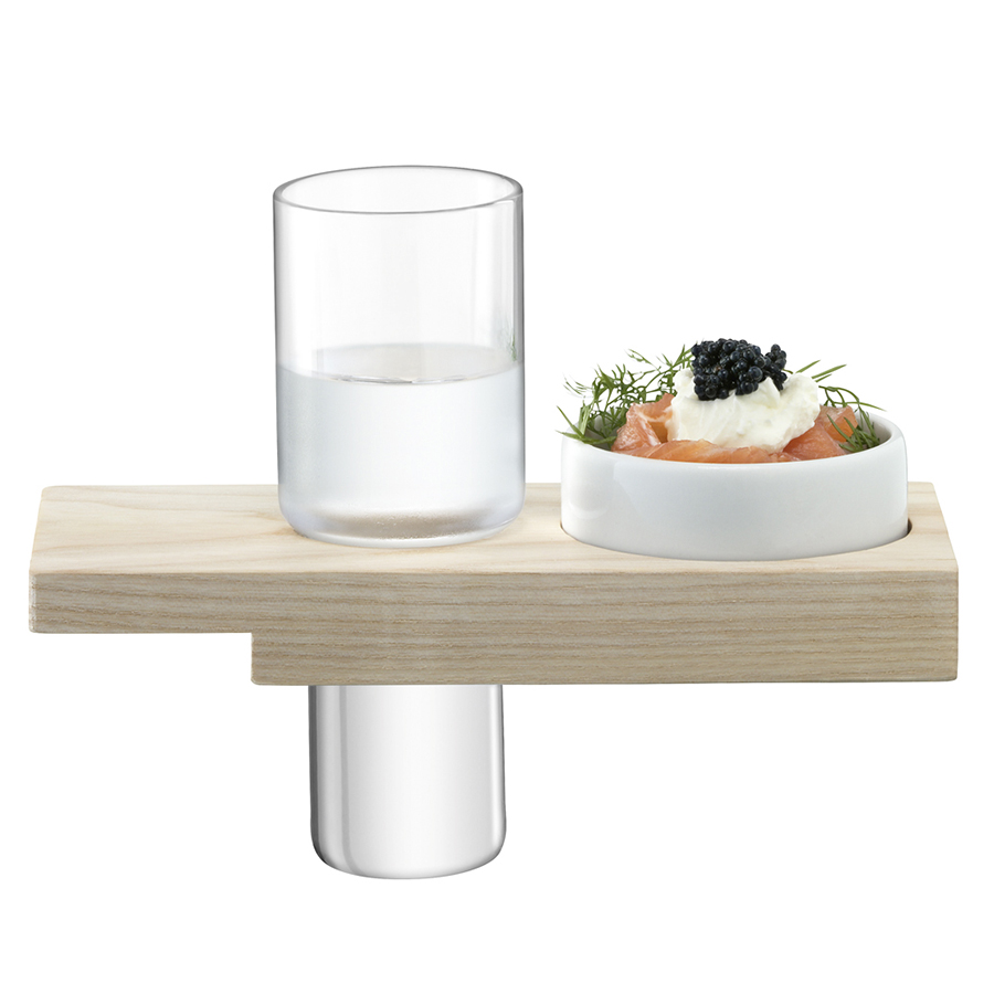 G1637-00-301 Набор сервировочный из стопки и подставки vodka solo LSA International  - Вид №3