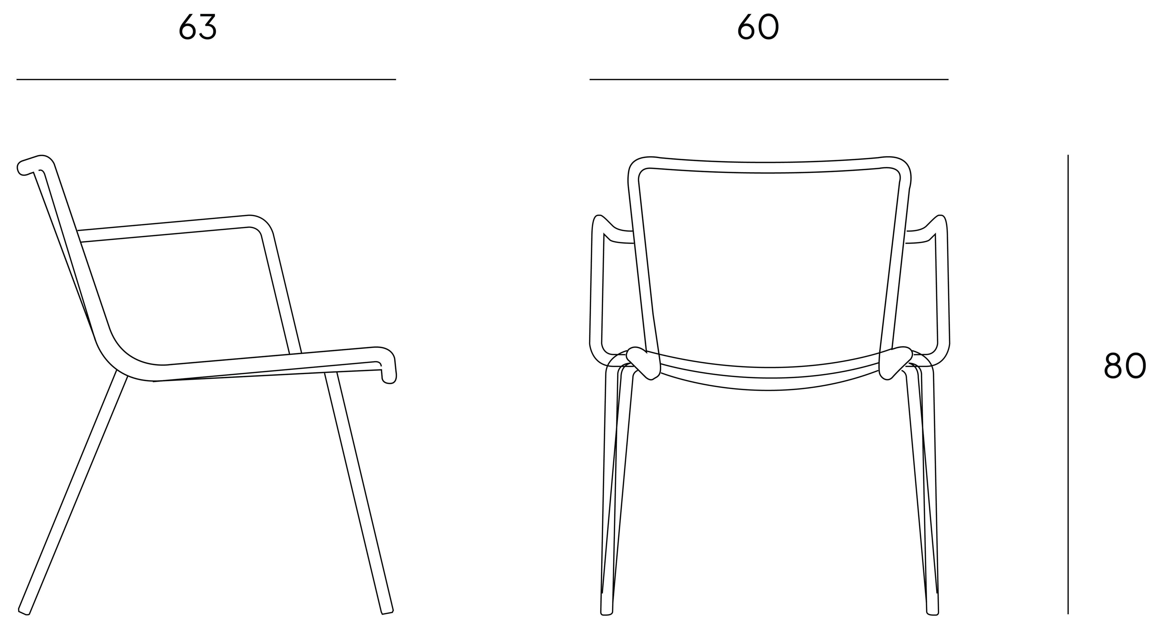 Штабелируемый садовый стул из полипропилена VELTHA® AURORA ARCH-00105184 - Вид №8