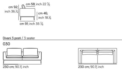 2-местный кожаный диван Amura Leonard ARCH-00048706 - Вид №3