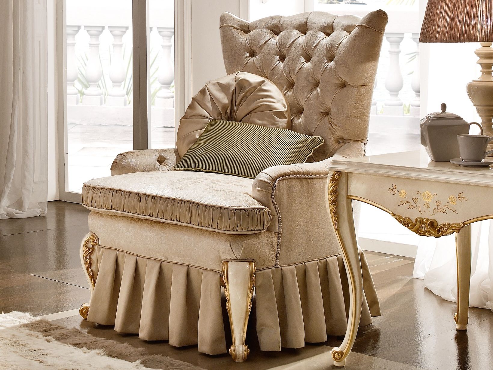 Кресло capitonné из ткани A.R. Arredamenti Ricasoli ARCH-00099485