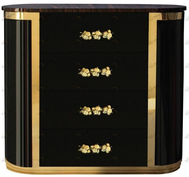 KOKET Прикроватная тумба овальная лакированная с ящиками Orchidea sun-id-1436490