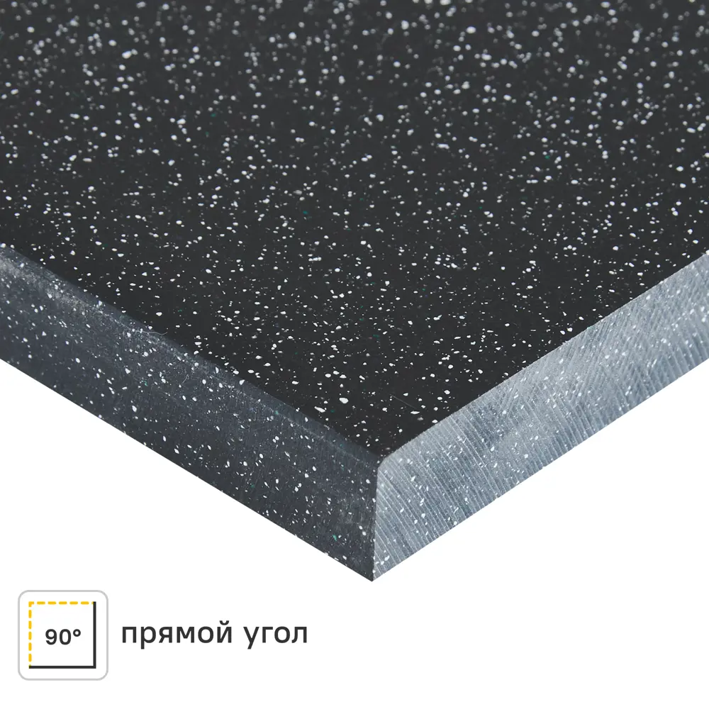 Столешница Найт 120x60x2 см искусственный камень цвет чёрный Santreyd STLM-2080350