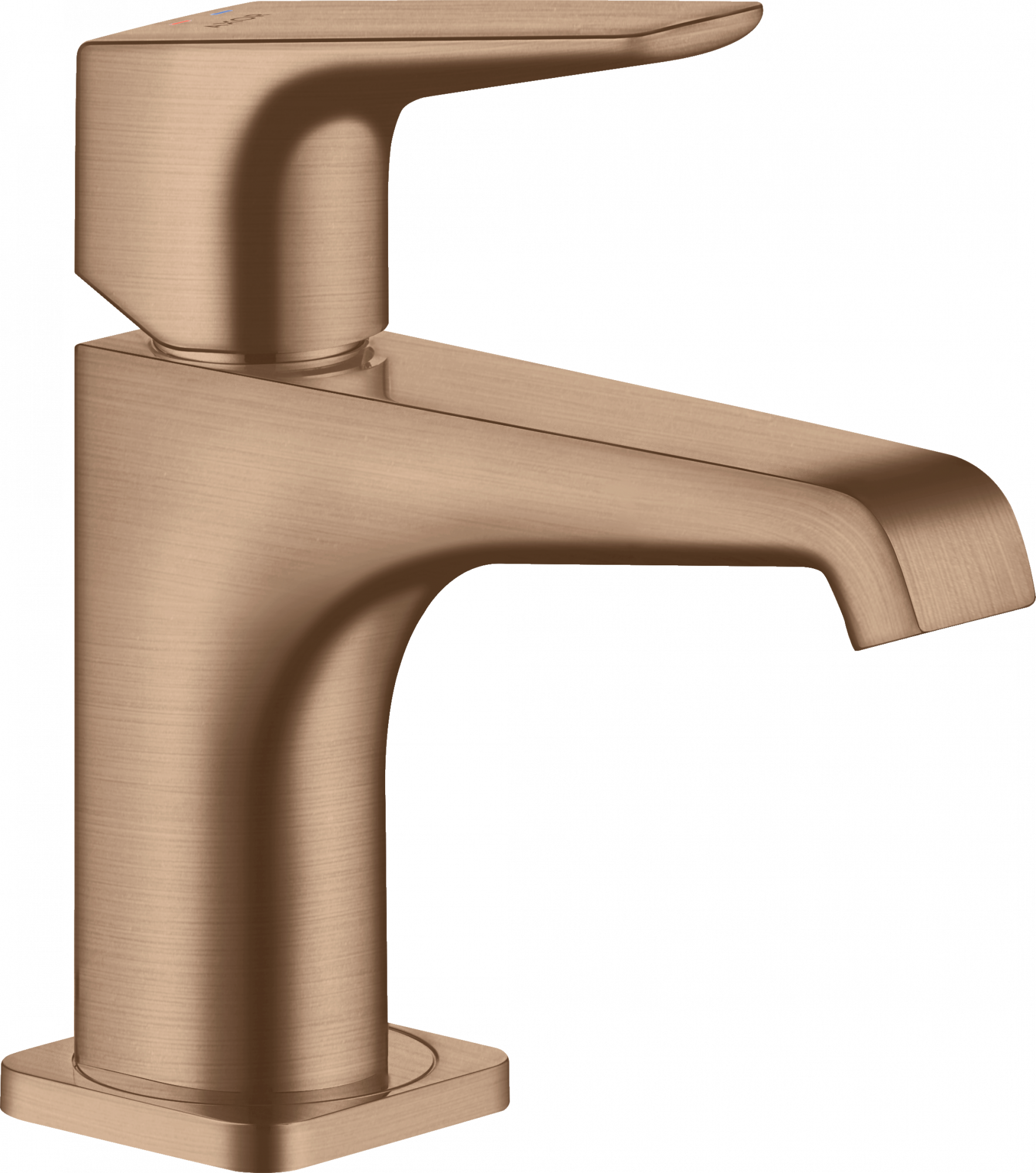 36112310 Смеситель для раковины 90, однорычажный, с рычажной ручкой, для умывальников со сливным гарнитуром AXOR CITTERIO E