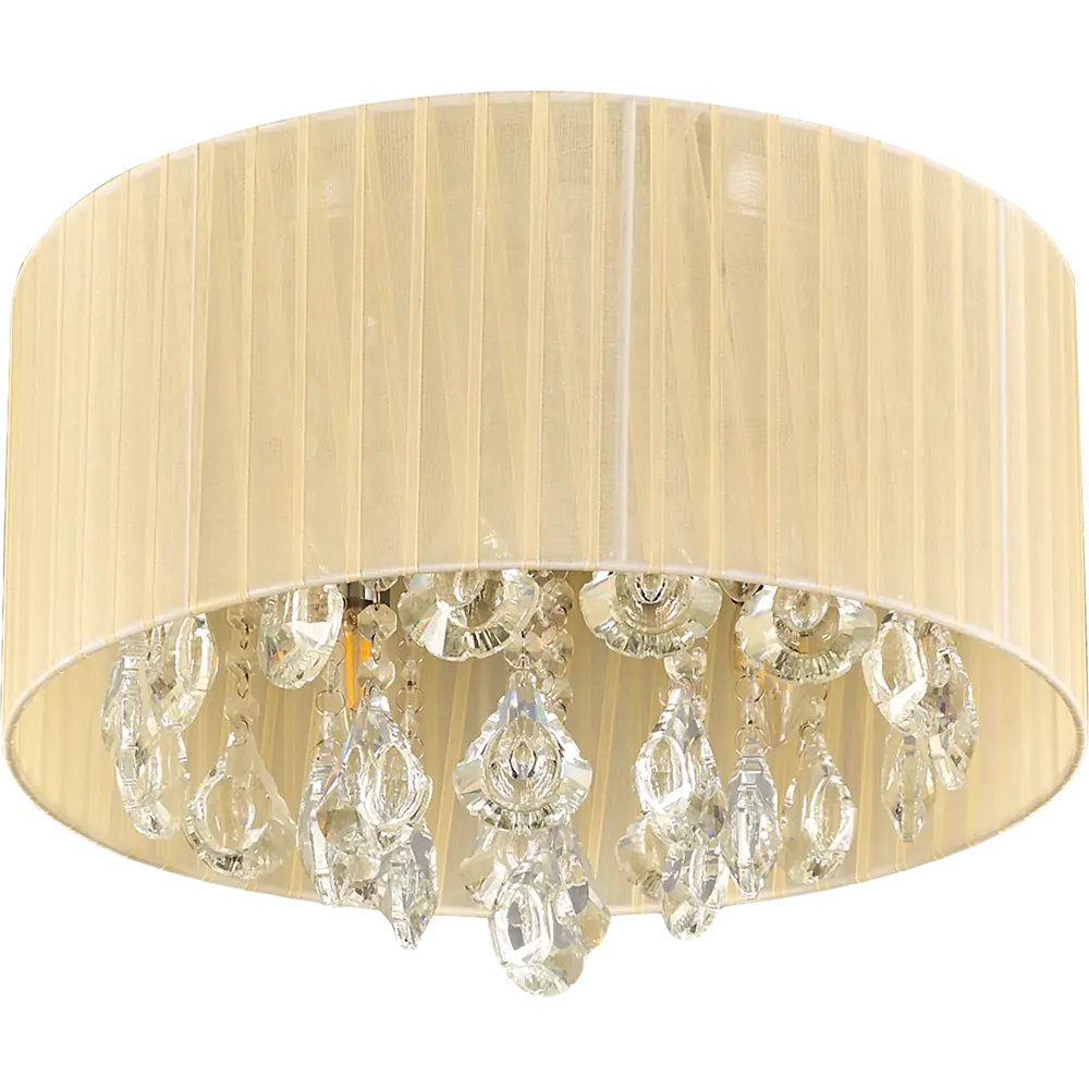 Люстра хрустальная потолочная Жаклин 4 лампы 8 м² цвет бежевый MW-Light STLM-2138078 - Вид №2