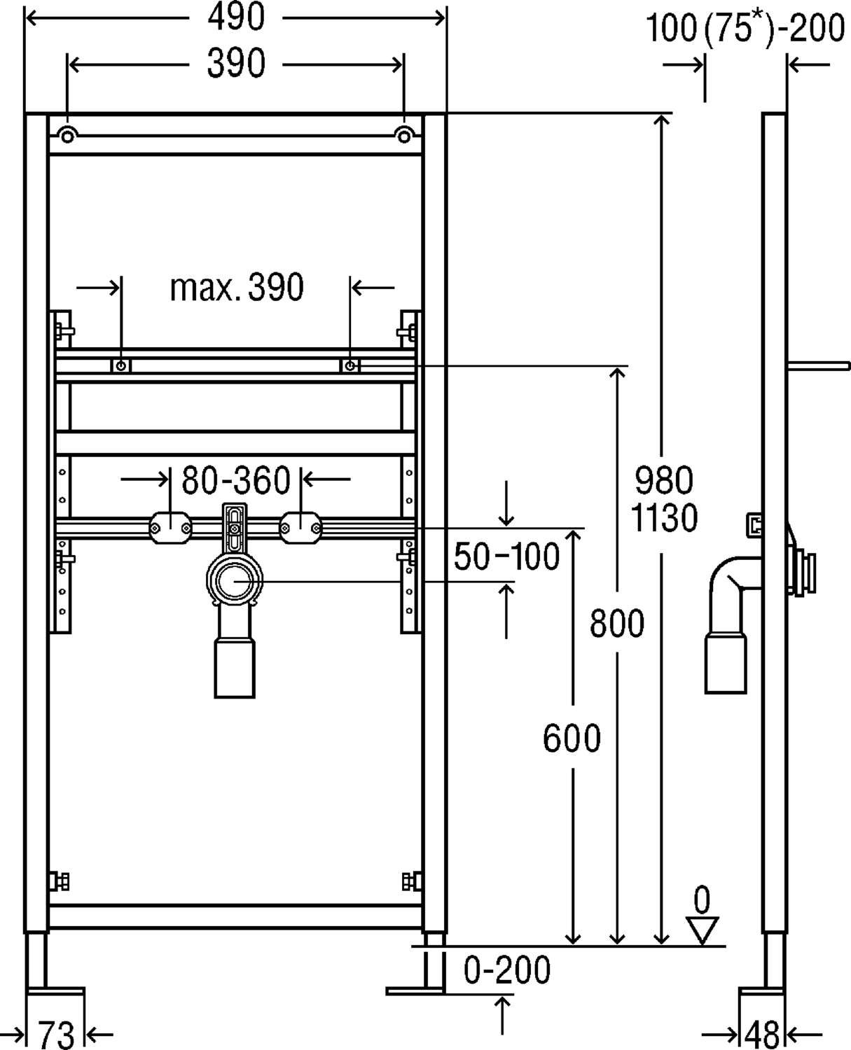 Системная техника  Viega Eco Plus  Элементы для умывальников VIEGA 704 087 Модель 8164 Santreyd  - Вид №2