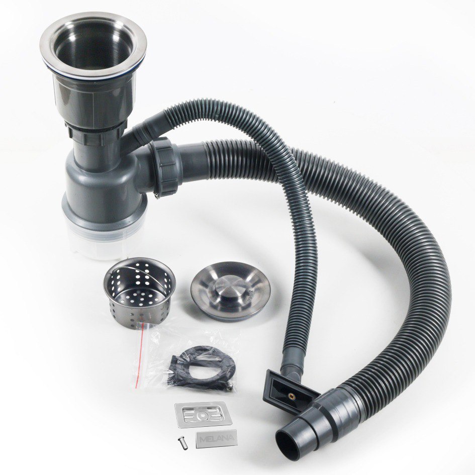 Мойка R44485HK MELANA ProfLine 3,0/200 САТИН врезная прямоугольная в комплекте с дозатором MLN-R44485HK+дозатор - Вид №3