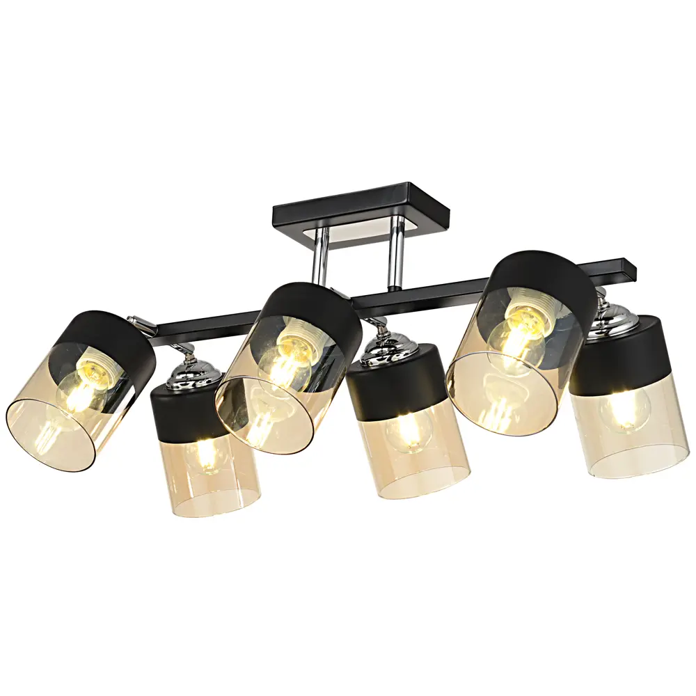 Люстра потолочная KREAFORTA Vereya 6 ламп цвет черный STLM-2123670 - Вид №1