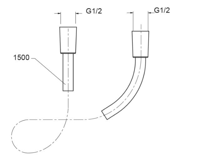 Шланг из нержавеющей стали для душа CRISTINA Rubinetterie дополнения для душа / ванны / умывальника - Inox collection ARCH-00129008 - Вид №1