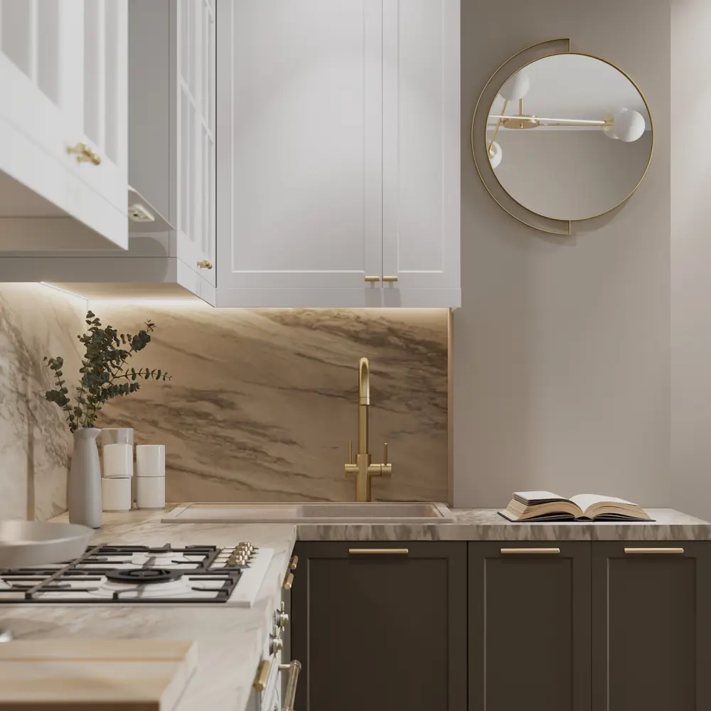 Карниз для кухонного шкафа Ньюпорт Delinia ID 220x4 см МДФ цвет топо STLM-2068283 - Вид №7