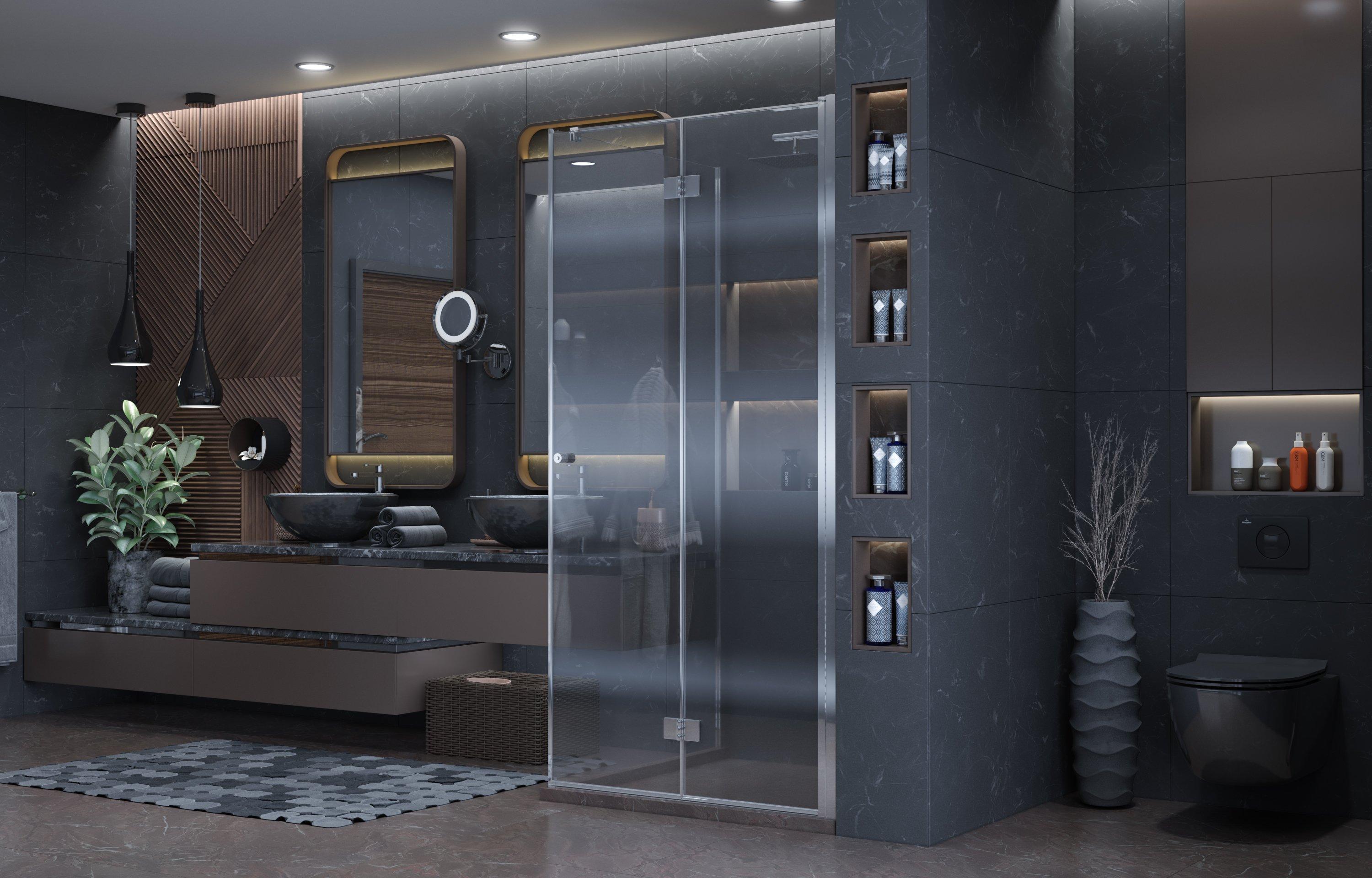 Душевое ограждение Ambassador Diamond 12011105R (900x900x2000), 1 место - Вид №3