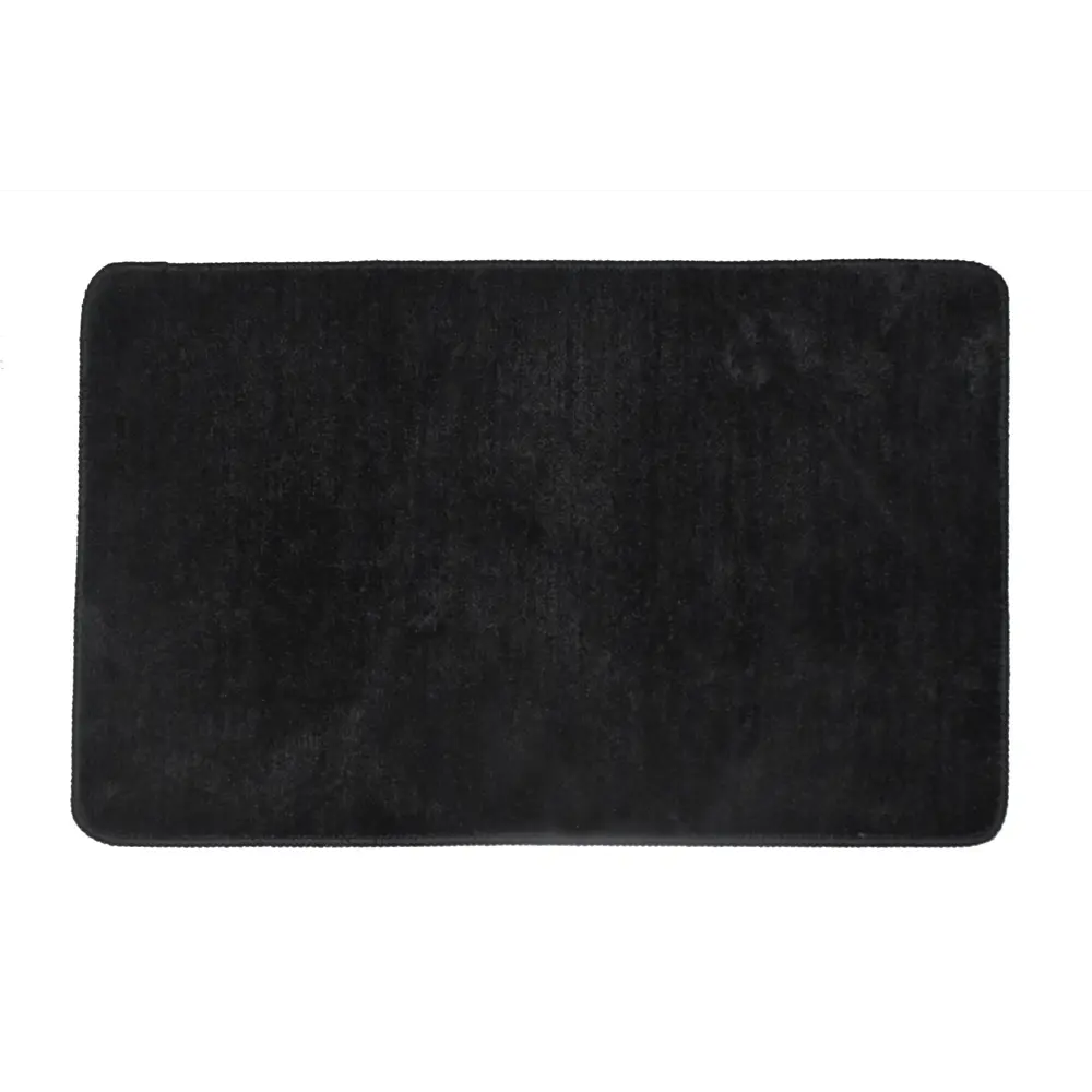 Коврик для ванной Swensa Presto 50x80 см цвет черный STLM-2070814