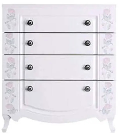 91732191 Комод Гк Аквилон 4S JAZZ 4 ящика 80x54.40x90.60 Плита ДСП цвет белый STLM-1075765