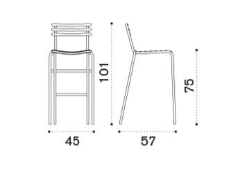 Металлический штабелируемый садовый стул Ethimo ARCH-00056757 - Вид №11