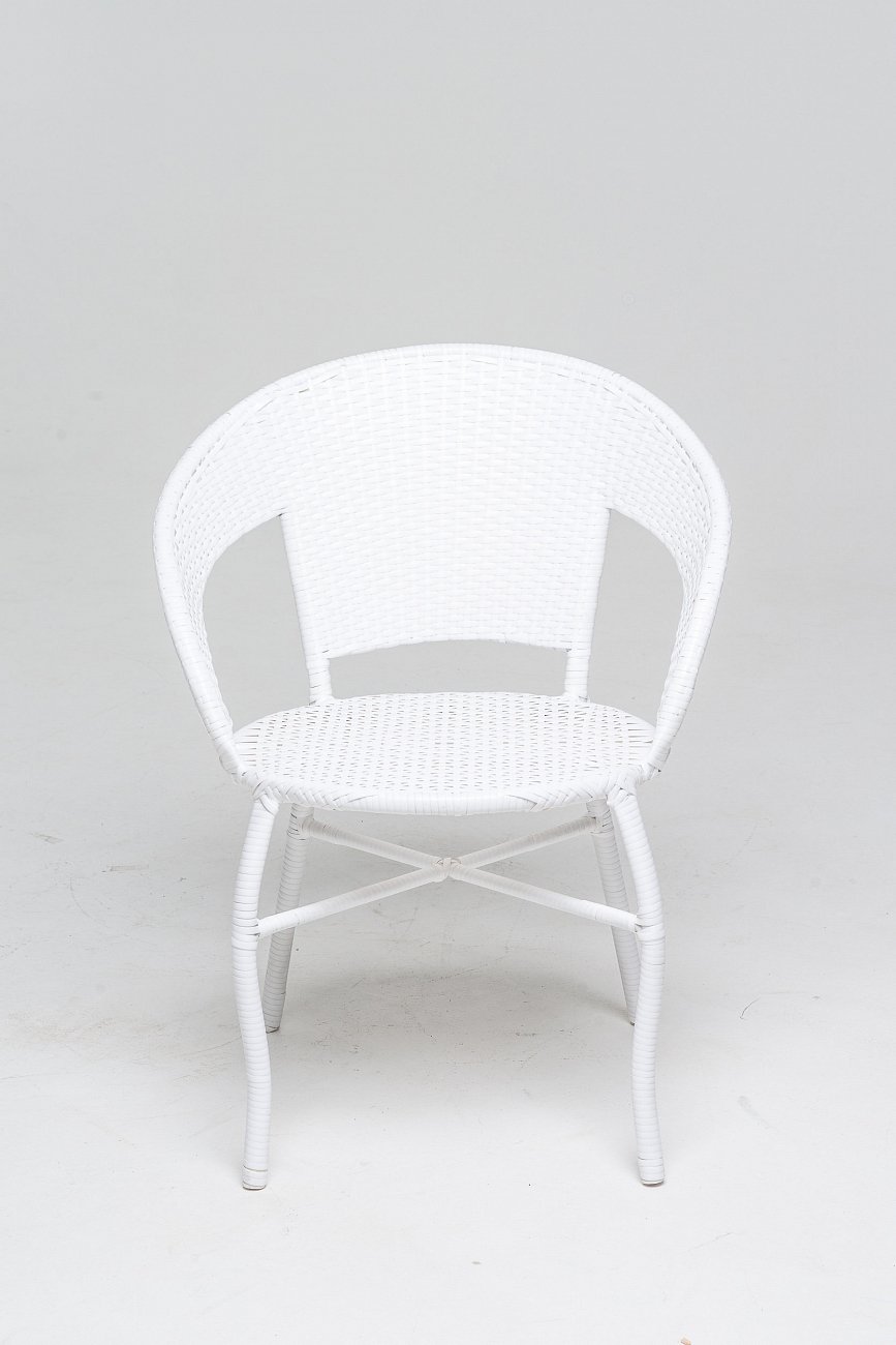 Кресло белое из искусственного ротанга GG-04-06 VINOTTI  00-3885170 Белый  - Вид №1