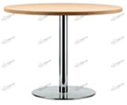 Thonet Круглый стол из нержавеющей стали и дерева S 1123 sun-id-1356539