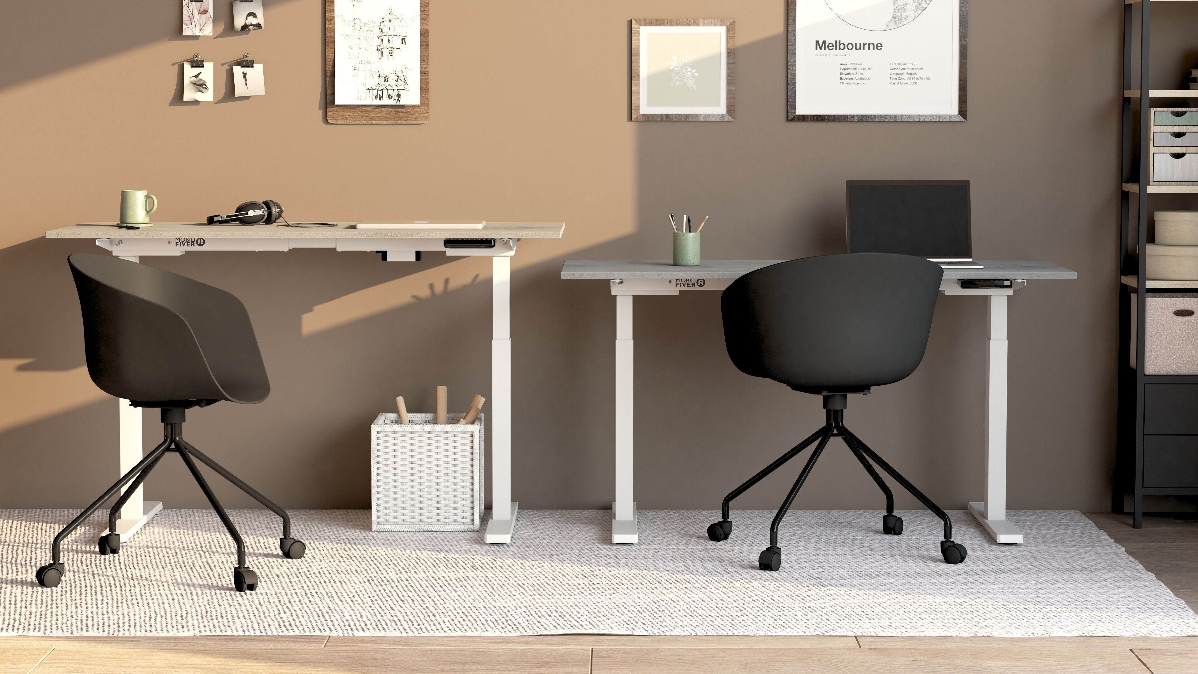 Прямоугольный стол с регулируемой высотой в меламине с электрическим движением Mobili Fiver Clara ARCH-00141252 - Вид №31