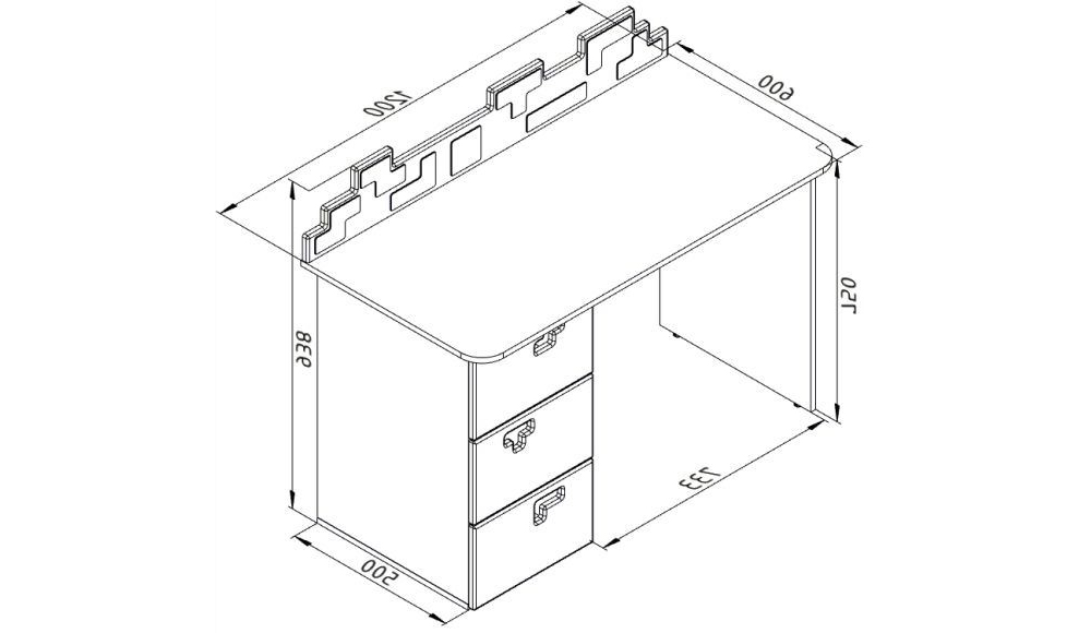 Детский письменный стол с ящиками левый "Продленка" МАНДАРИН ПРОДЛЕНКА 178743 Белый Santreyd  - Вид №6