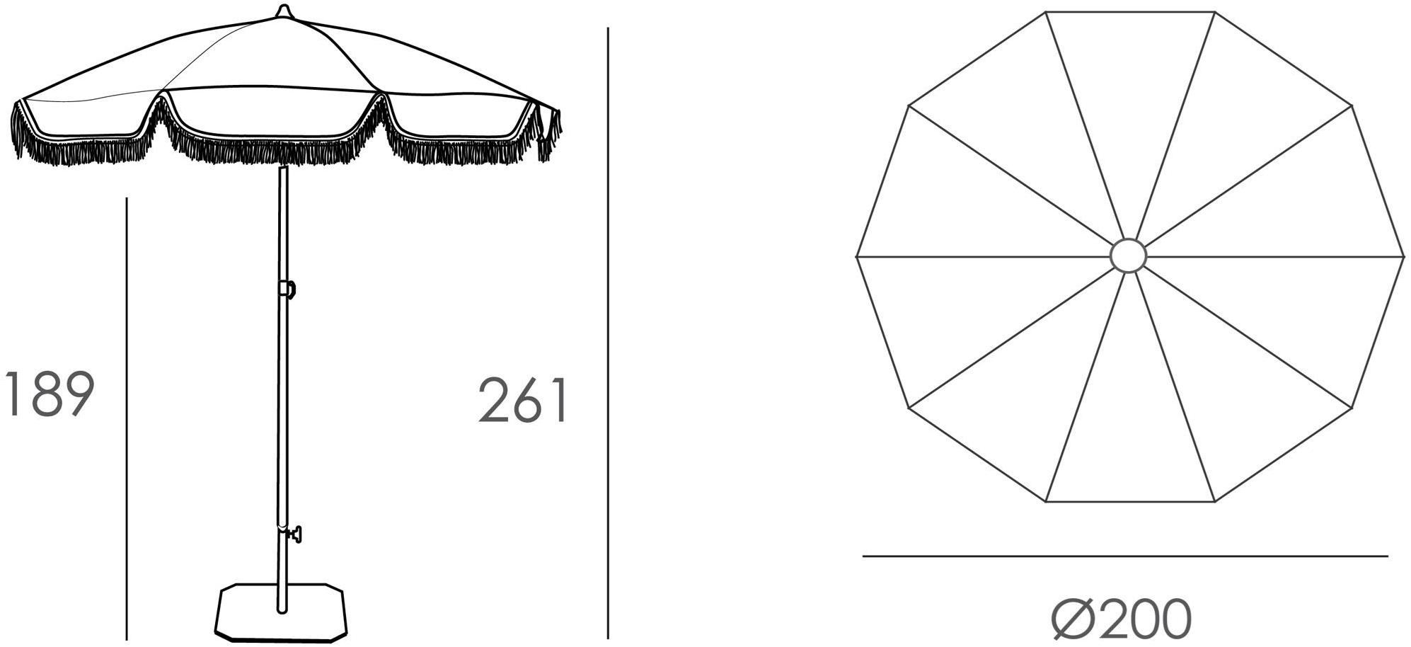 Ezpeleta Круглый зонт из алюминия и полиэстера  Spsp10d2000010t  - Вид №4