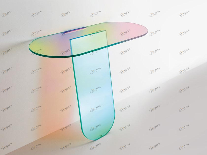 Glas Italia Овальная консоль из хрусталя Shimmer sun-id-1380098