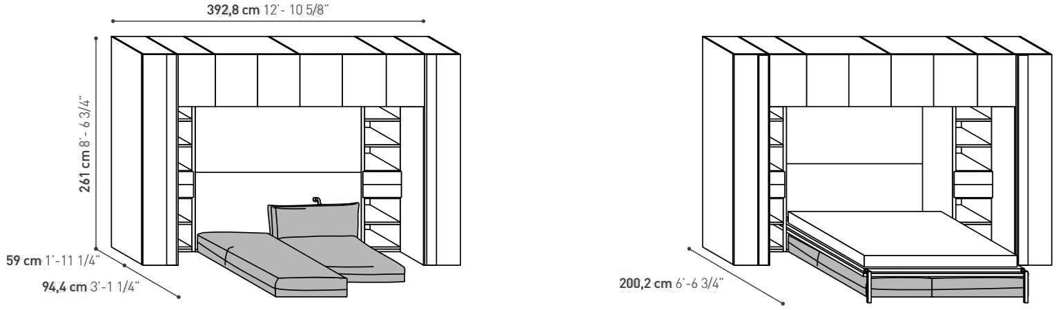TUMIDEI Раскладная кровать со встроенным освещением On-off sun-id-1463192 - Вид №2
