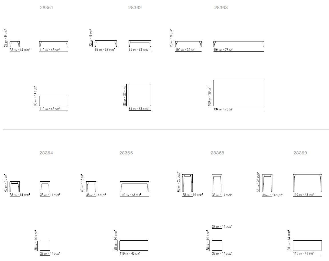 Низкий мраморный журнальный столик Flexform Пико ARCH-00022927 - Вид №2