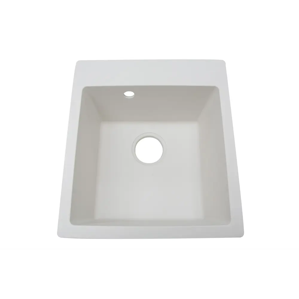 Мойка для кухни врезная KONSENSA 48x43 см глубина чаши 20 см кварц цвет белый Lm 43x48 STLM-2088660 - Вид №3