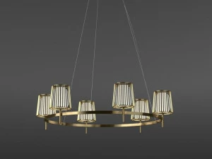 Quasar Подвесной светильник непрямого света из латуни Julia