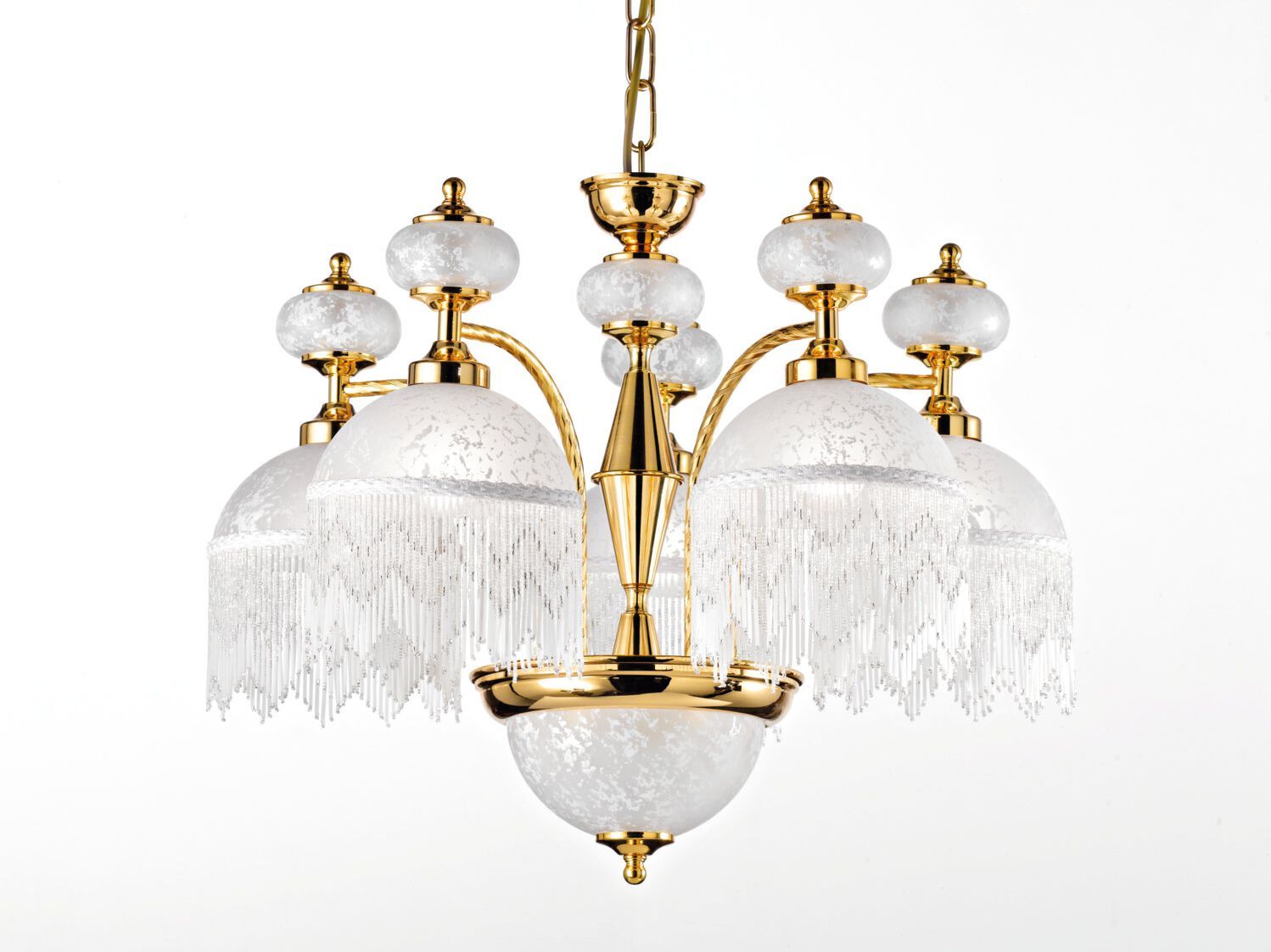 Подвесной светильник из латуни и стекла Cremasco Illuminazione COROLLA ARCH-00083677