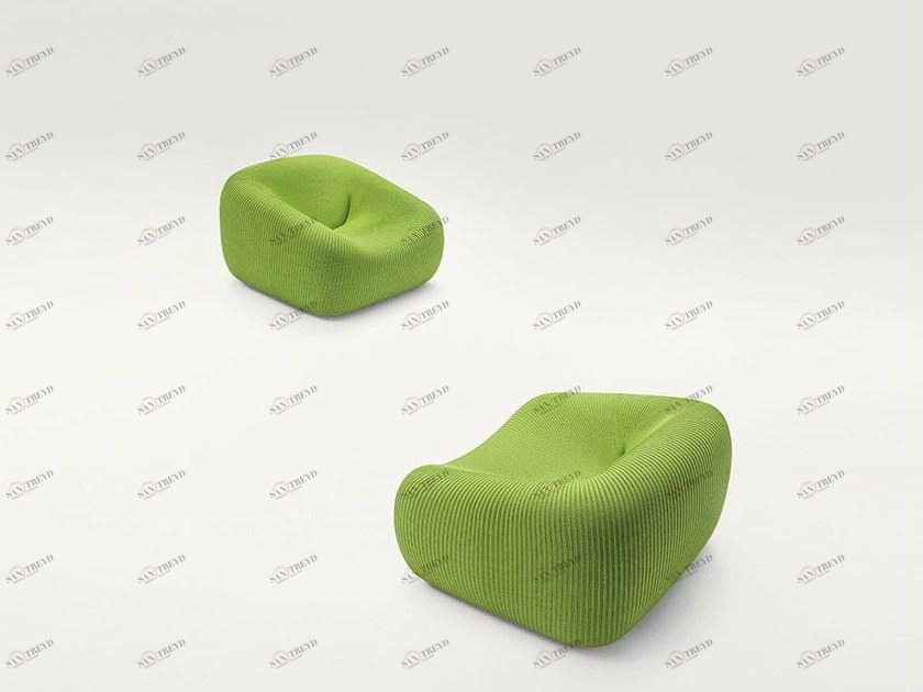 Paola Lenti Мягкое кресло со съемным чехлом Smile B75a