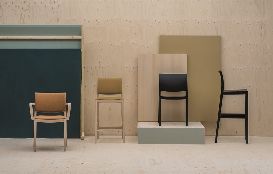 Высокий барный стул с мягким сиденьем Andreu World Duos ARCH-00078726 - Вид №2