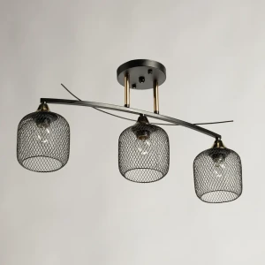 Люстра потолочная Вита 3 лампы 9 м² цвет черный