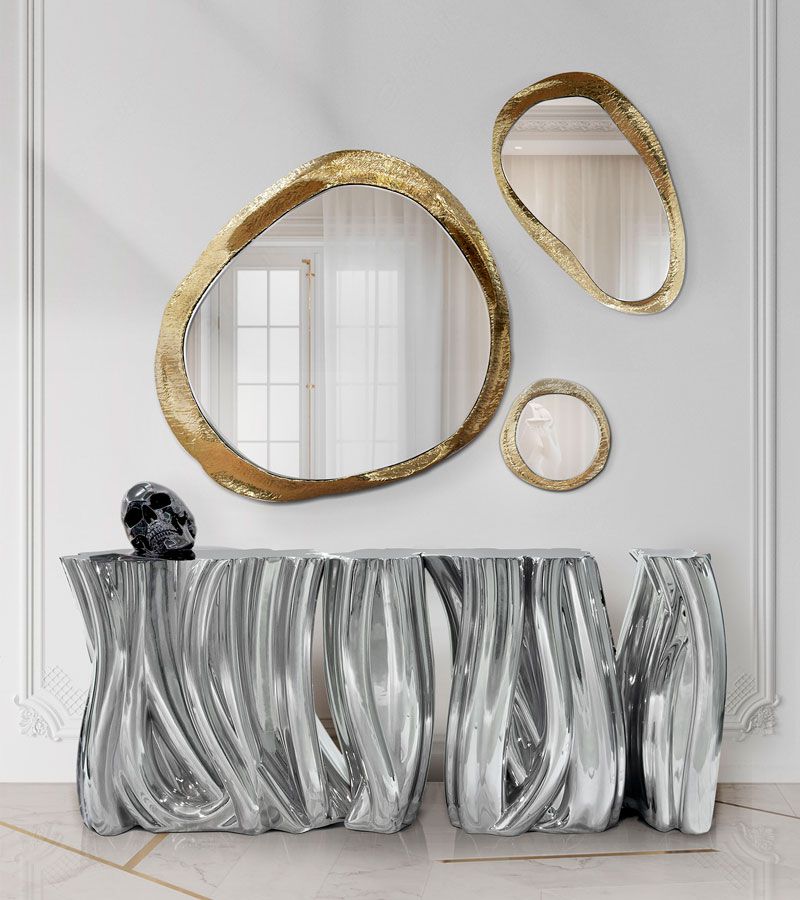 0-073 Монохромный серебристый буфет Boca Do Lobo  - Вид №12