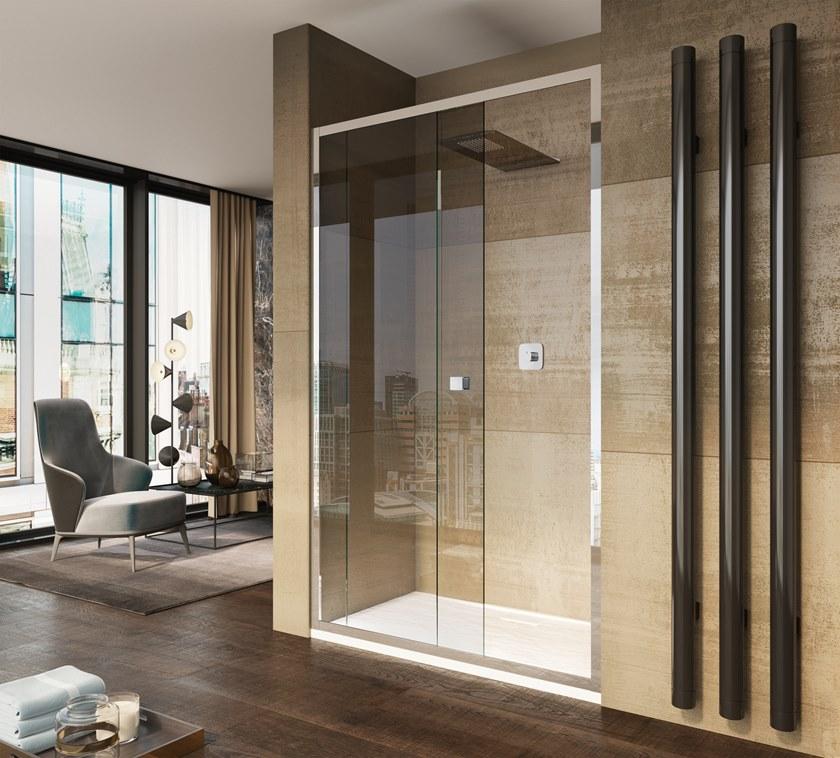 Gruppo Treesse Хрустальная душевая ниша с раздвижной дверцей Sistema doccia sun-id-1363503 - Вид №1