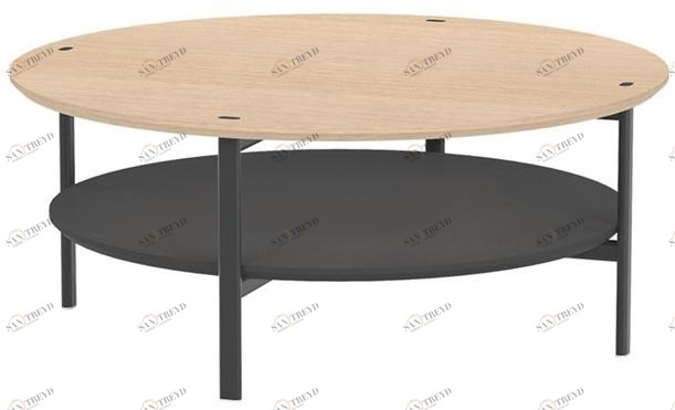 Andreu World Круглый журнальный столик из дуба Ruta table Me1951