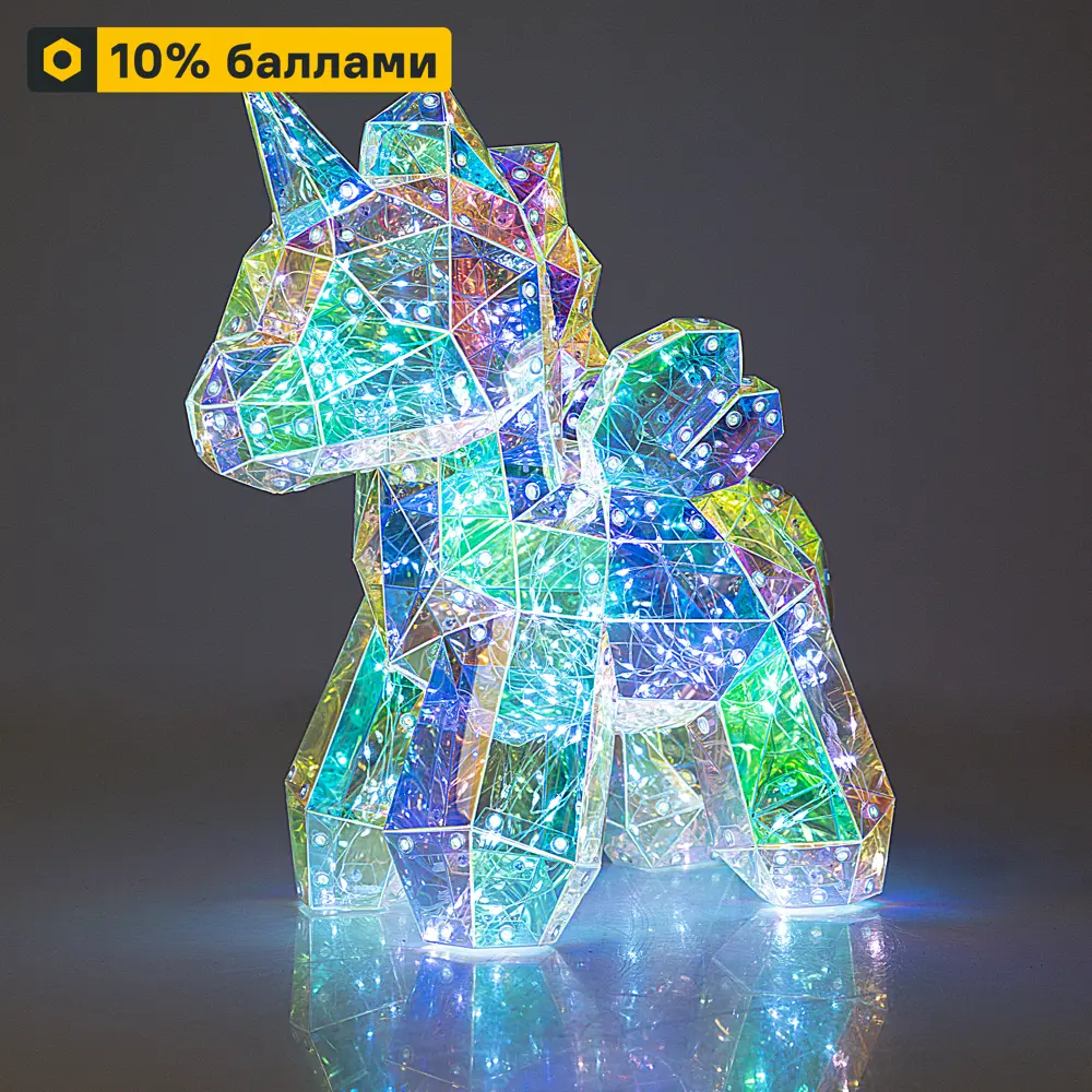 89367759 Светящаяся новогодняя фигура "Единорог" USB 12 режимов 29x18x34 5см STLM-1474433 Santreyd 