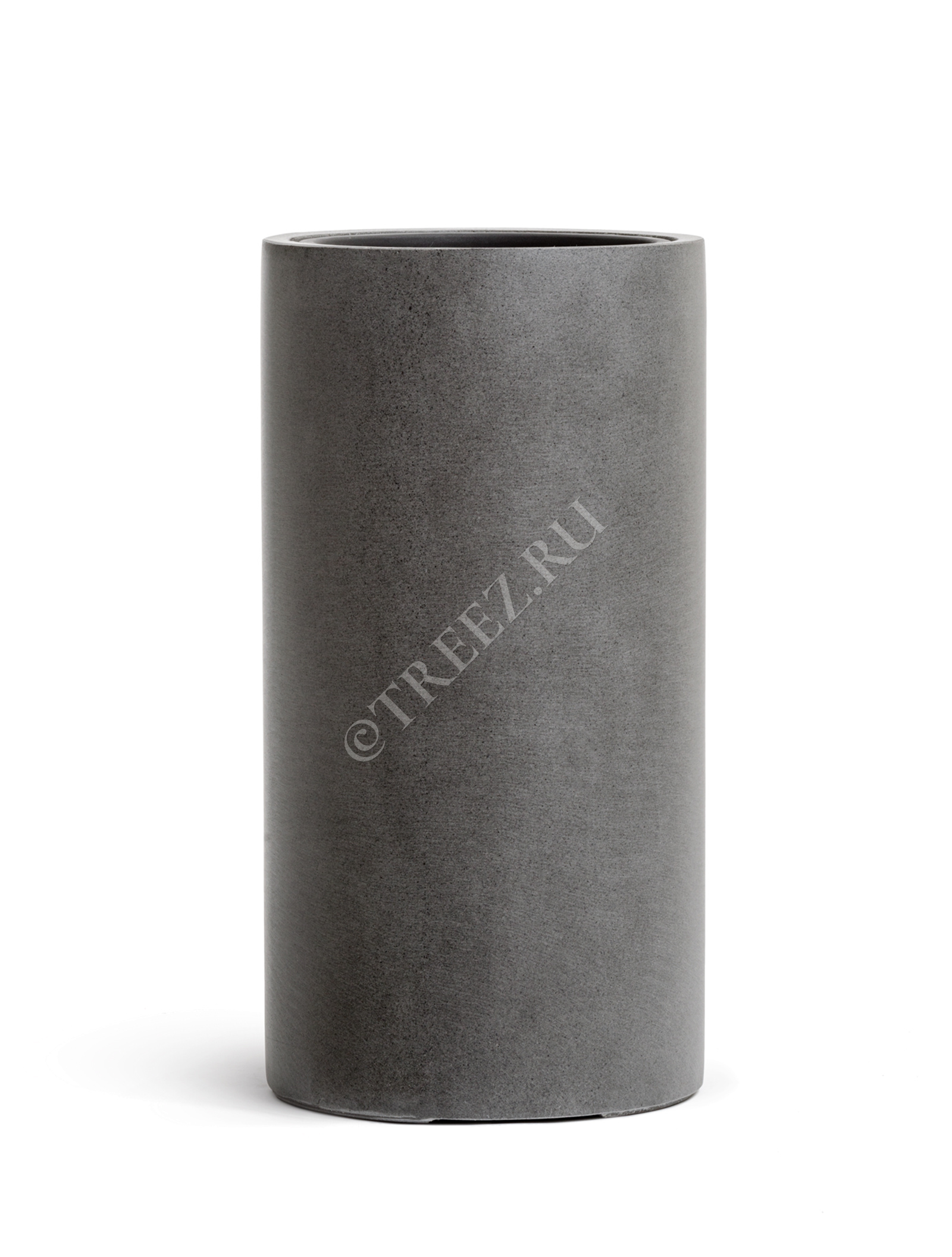 41.3320-02-029-GR-60 Кашпо  Effectory - серия Beton - Высокий цилиндр - Тёмно-серый бетон Цветочная коллекция  - Вид №2