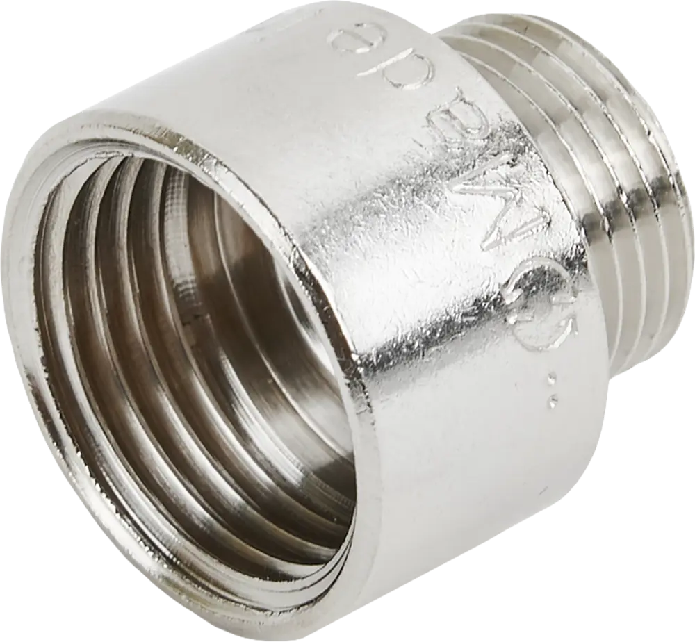 Переходник STOUT 1/2"×3/8" для водопровода из никелированной латуни 82238913