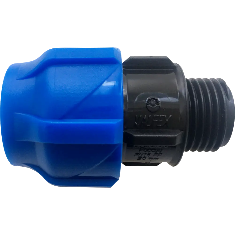 Муфта комбинированная ПНД Valfex 1 1/2"x50 мм НР STLM-2059643 - Вид №1